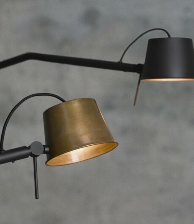 Frezoli Pliz Wandlamp | Mat Zwart | L105 cm