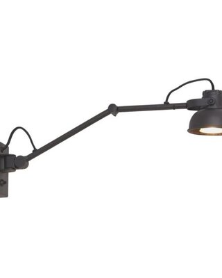 Frezoli Mazz Wandlamp | Mat Zwart | Knikarm