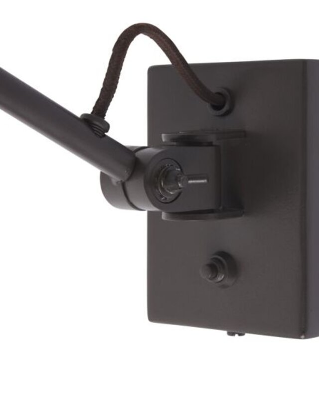 Frezoli Mazz Wandlamp | Mat Zwart | Knikarm