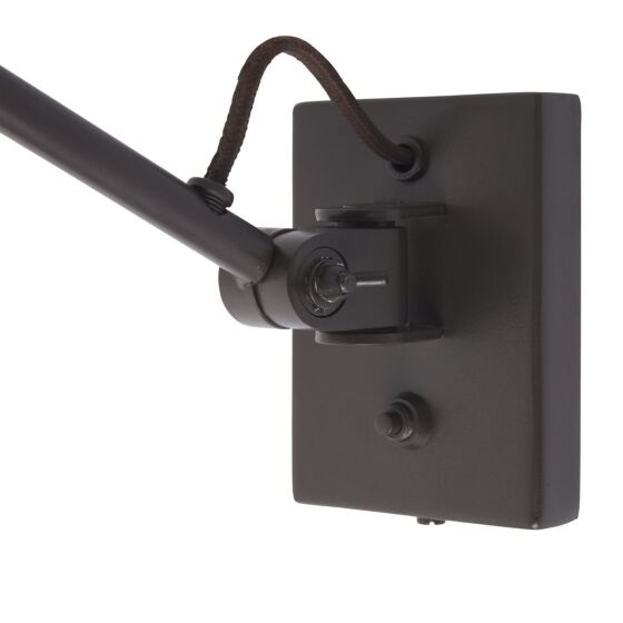 Frezoli Mazz Wandlamp | Mat Zwart | Knikarm