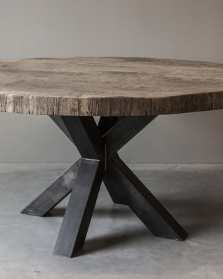 Be-Uniq Eettafel New York - Rond 180 cm - Incl. Spinpoot