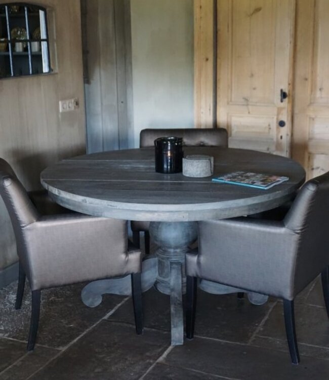 Rene Houtman Eetkamertafel Rond Hout 140 x H79 cm Grey