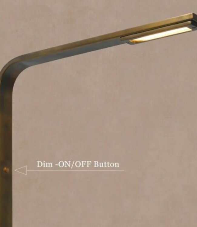 Frezoli Piana Vloerlamp | Donker Messing | Touch Dimmer