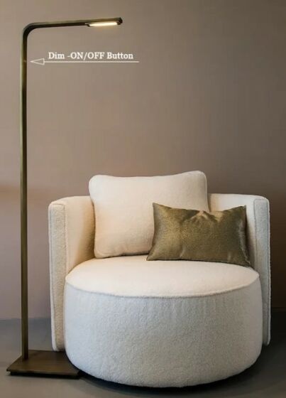 Frezoli Piana Vloerlamp | Donker Messing | Touch Dimmer
