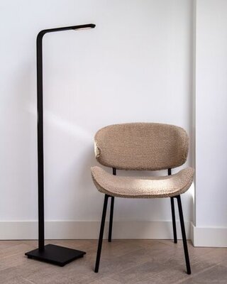 Frezoli Piana Vloerlamp | Mat Zwart | Touch Dimmer