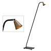 Stays Vloerlamp | Mat Zwart Met Koperen Kap