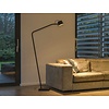 Pliz Vloerlamp | Mat Zwart Met Koperen Kap