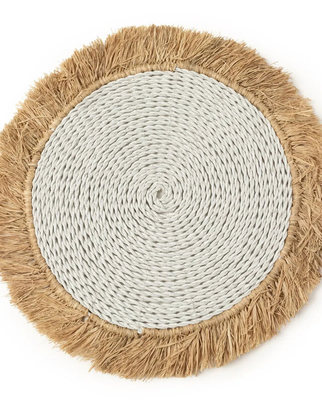 Bazar Bizar De Seagrass Raffia Placemat - Wit Naturel