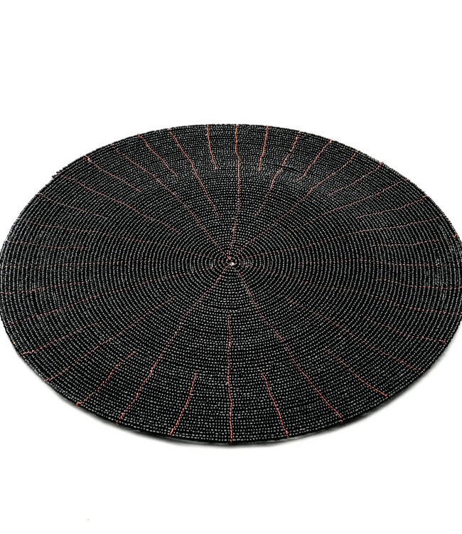 Bazar Bizar De Beaded Placemat - Zwart