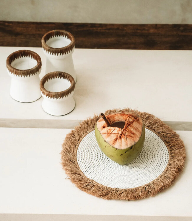 Bazar Bizar De Seagrass Raffia Placemat - Wit Naturel