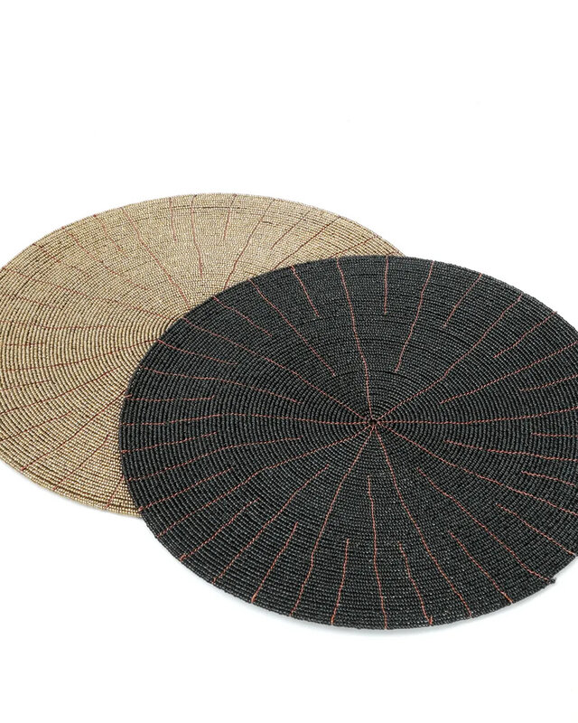 Bazar Bizar De Beaded Placemat - Zwart