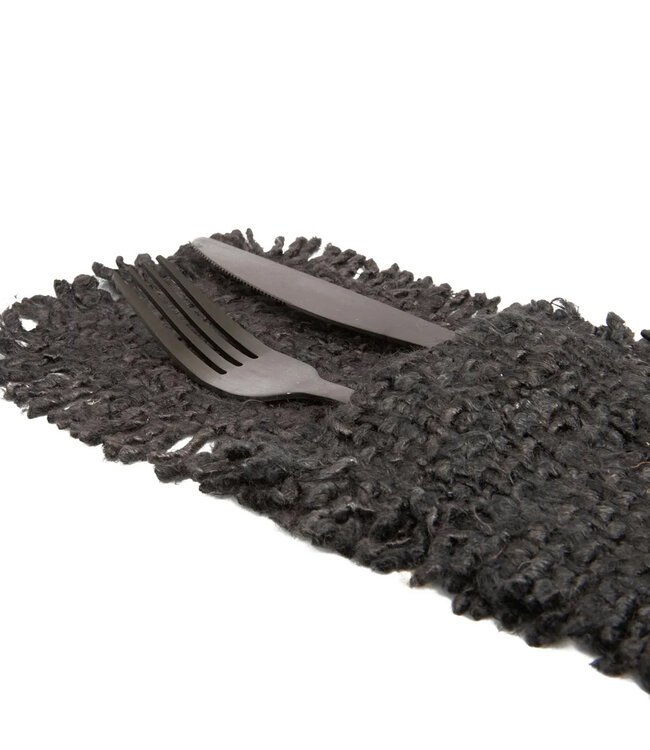 Bazar Bizar Het Oh My Gee Bestekzakje - Marinezwart - Set van 4