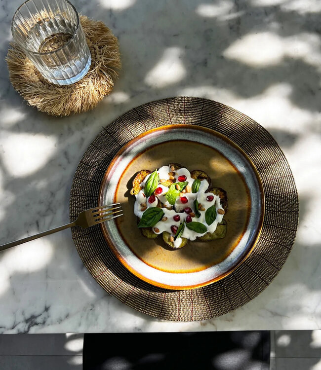 Bazar Bizar De Beaded Placemat - Goud