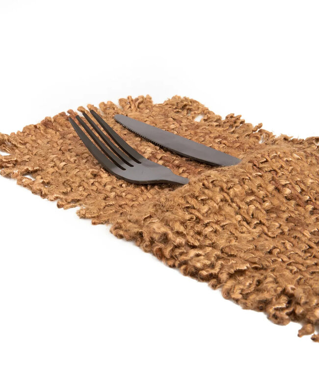 Bazar Bizar Het Oh My Gee Bestekzakje - Bruin - Set van 4