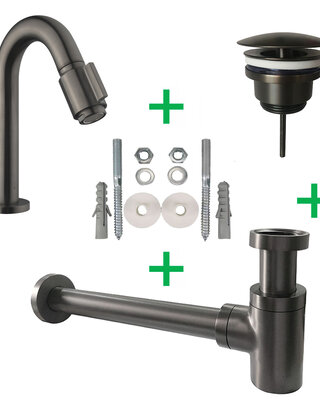 Wiesbaden Victoria Luxe Fonteinkraanset | Gunmetal