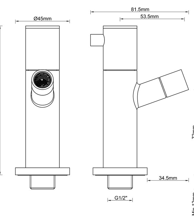 Wiesbaden Amador Fonteinkraan | 1/2'' | Geborsteld Brons Koper