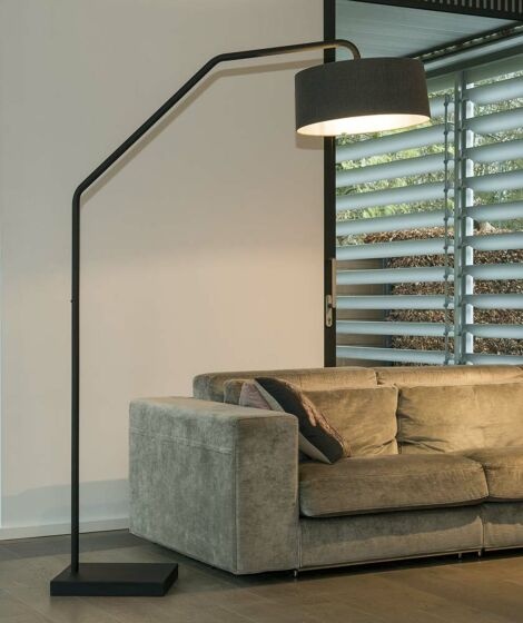 Frezoli Huges Vloerlamp | Mat Zwart | H200,7 cm
