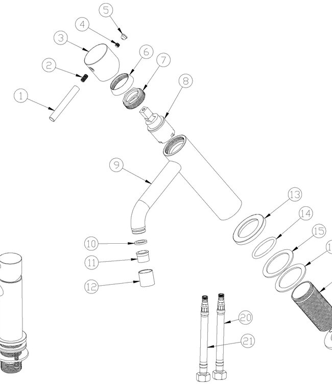 Wiesbaden Style Wastafelkraan | Eengreeps | Veel Kleuren!