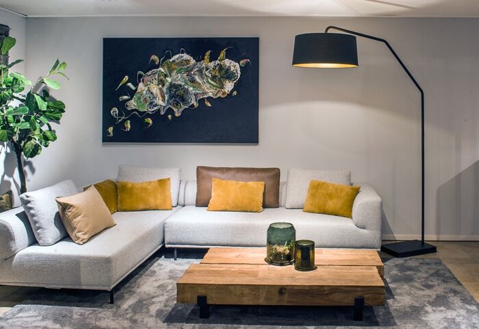 Frezoli Huges Vloerlamp XXL | Mat Zwart | H235 cm