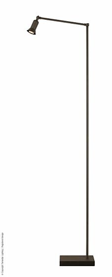 Frezoli Sirmione Vloerlamp | Mat Zwart | H125-155 cm