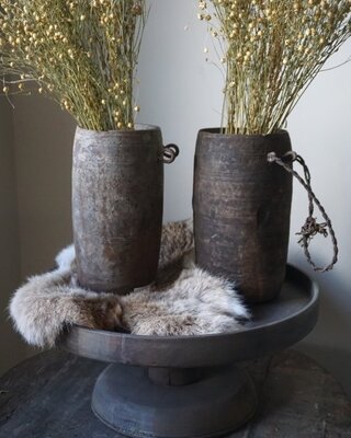 Aura Peeperkorn Nepalese Houten Pot | M