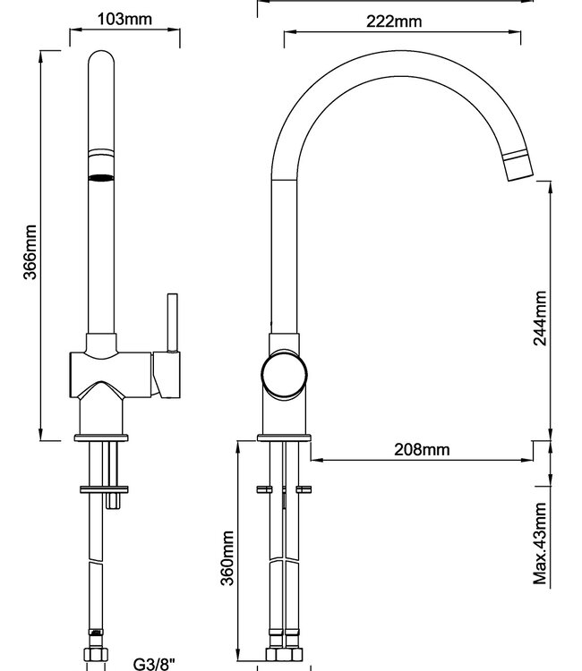 Wiesbaden Caral Keukenmengkraan | Veel Kleuren!