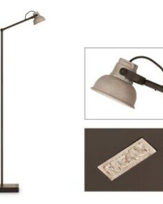 Frezoli Mazz Vloerlamp | Grijs/Zwart | H130-160 cm