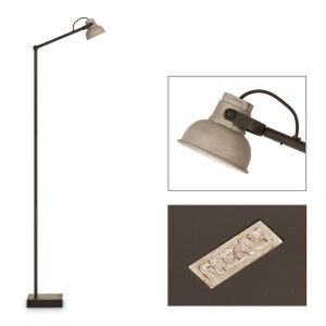 Frezoli Mazz Vloerlamp | Grijs/Zwart | H130-160 cm