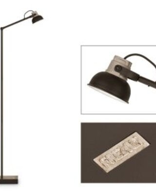 Frezoli Mazz Vloerlamp | Mat Zwart | H130-160 cm