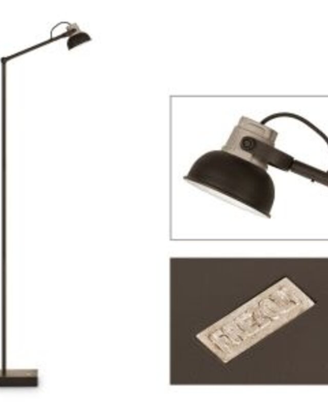 Frezoli Mazz Vloerlamp | Mat Zwart | H130-160 cm