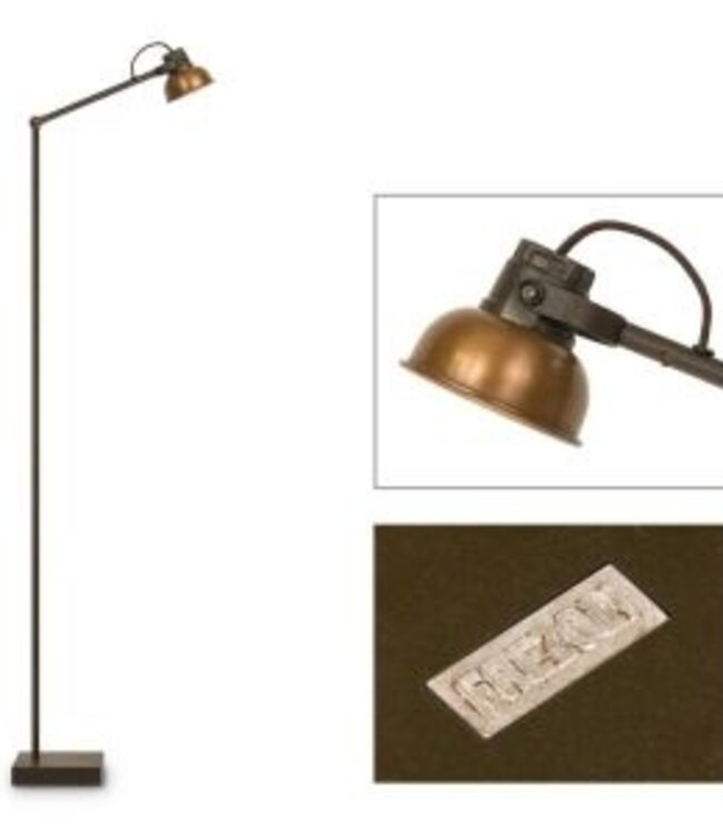 Frezoli Mazz Vloerlamp | Koper | H130-160 cm