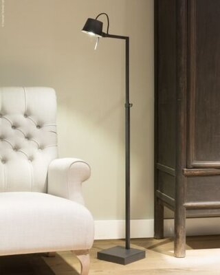 Frezoli Lacio Vloerlamp | Mat Zwart | H115-145 cm