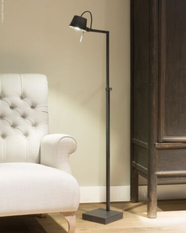 Frezoli Lacio Vloerlamp | Mat Zwart | H115-145 cm