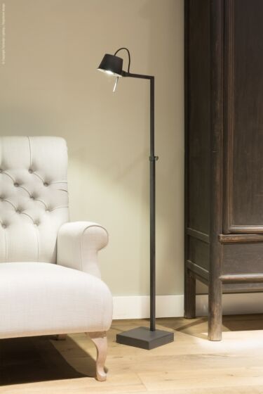 Frezoli Lacio Vloerlamp | Mat Zwart | H115-145 cm