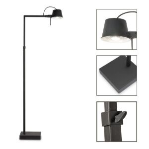 Frezoli Lacio Vloerlamp | Mat Zwart | H115-145 cm
