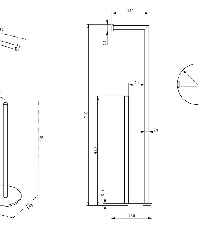 Wiesbaden Alonzo Toiletrolhouder Met Reserverolhouder | Veel Kleuren!