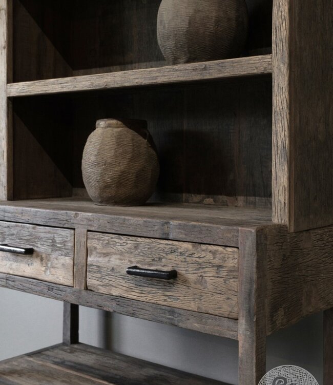 Be-Uniq Servieskast S | Oud Hout | H205xB100xD45 cm