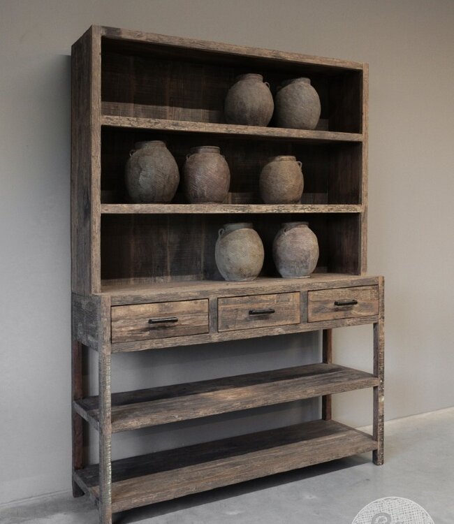 Be-Uniq Servieskast L | Oud Hout | H205xB150xD45 cm