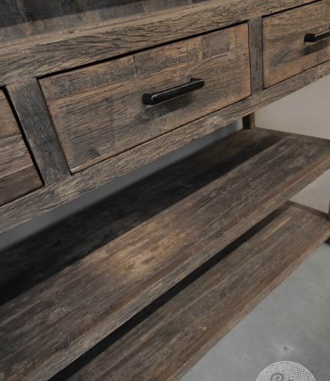 Be-Uniq Servieskast L | Oud Hout | H205xB150xD45 cm