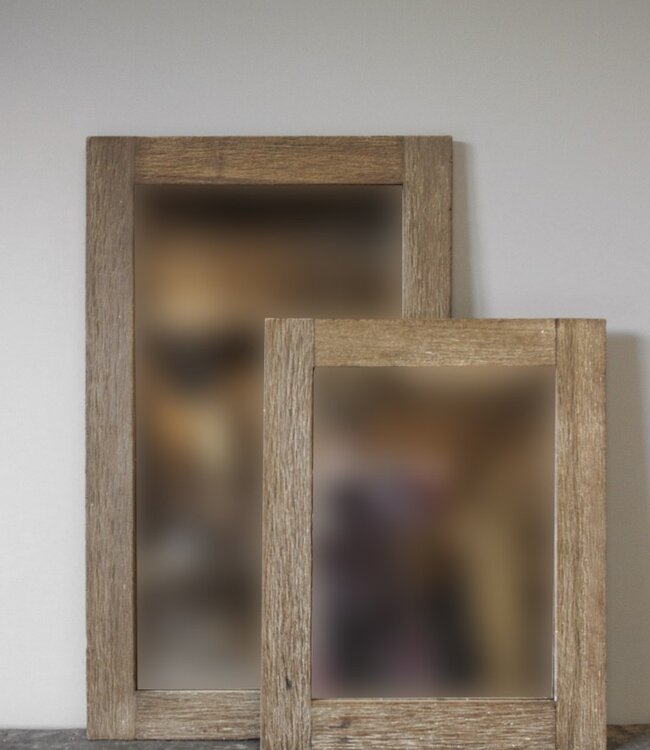 Be-Uniq Spiegel | Rustiek Oud Hout | In 2 Maten Verkrijgbaar