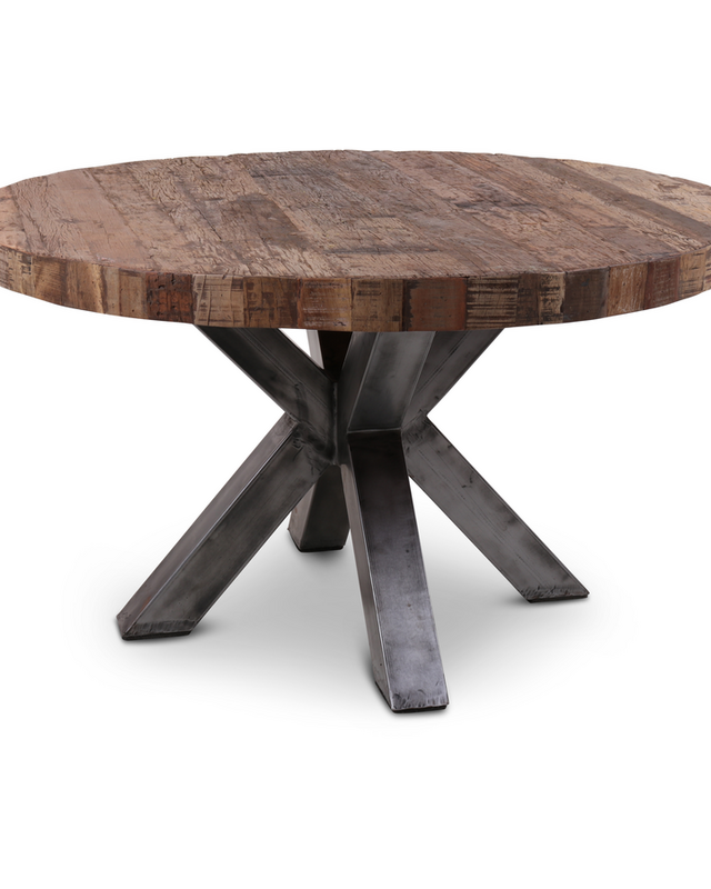 Rene Houtman Eettafel Teak Rond Barry | H79 x D136 cm