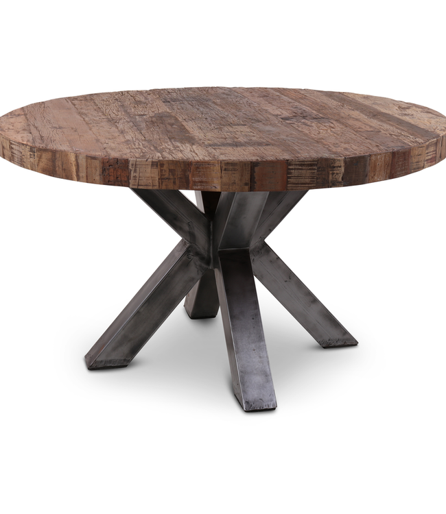 Rene Houtman Eettafel Teak Rond Barry | H79 x D136 cm