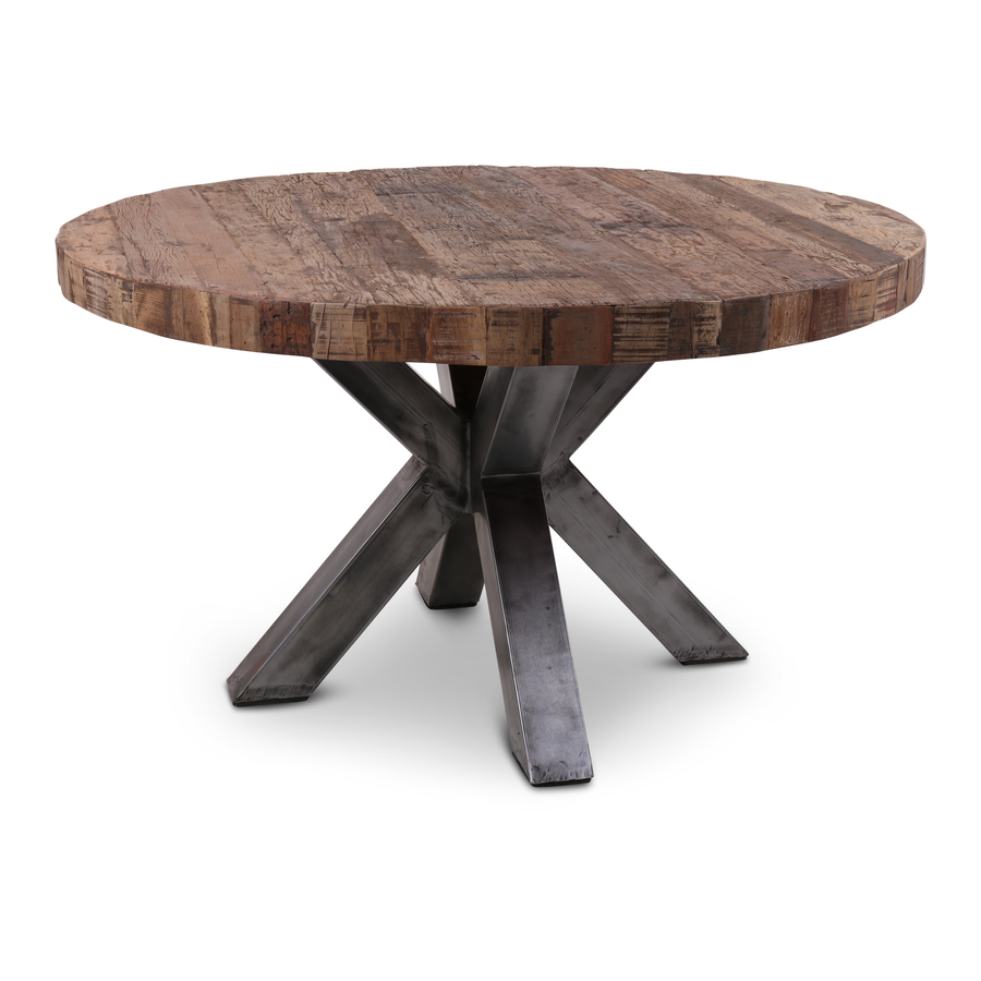 Rene Houtman Eettafel Teak Rond Barry | H79 x D136 cm