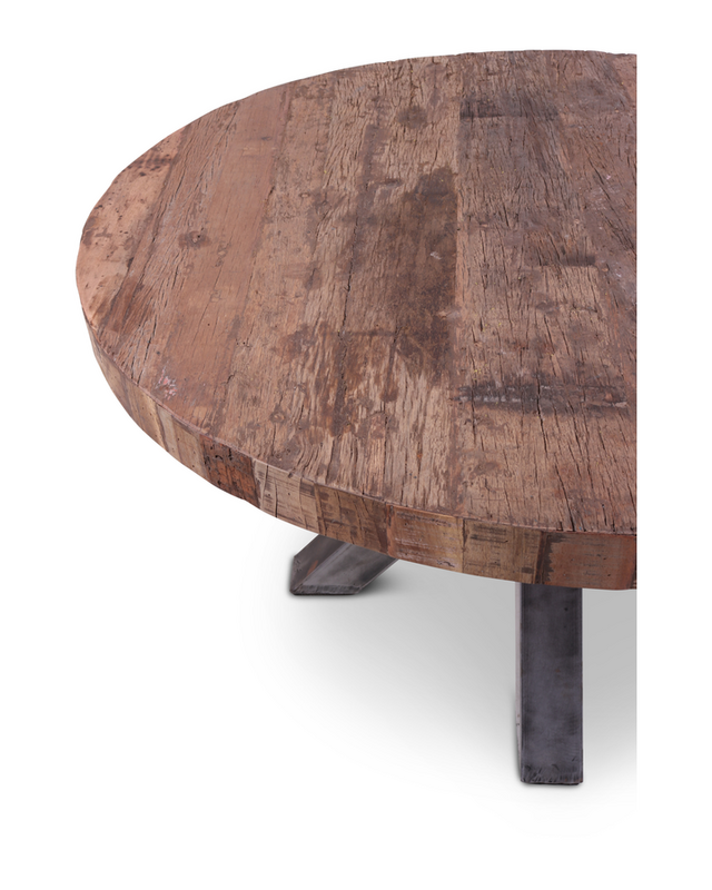 Rene Houtman Eettafel Teak Rond Barry | H79 x D136 cm