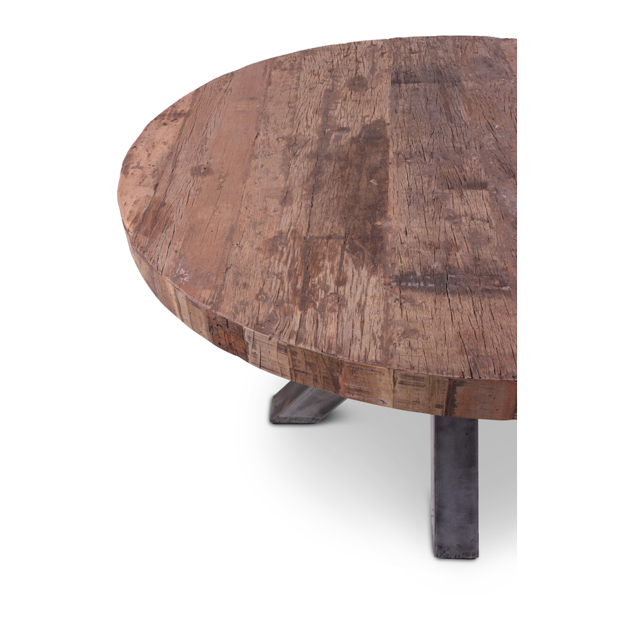 Rene Houtman Eettafel Teak Rond Barry | H79 x D136 cm