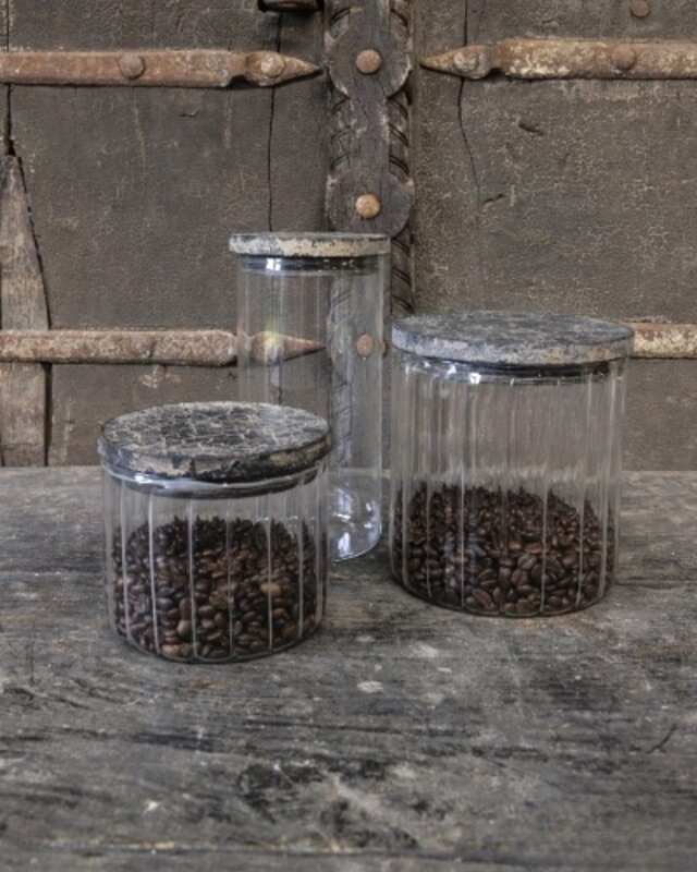 Be-Uniq Glazen Pot Large | Set Van 2 Stuks | H21xB10xD10 cm