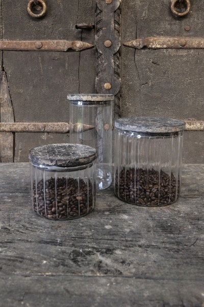 Be-Uniq Glazen Pot Large | Set Van 2 Stuks | H21xB10xD10 cm
