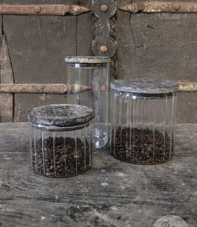 Be-Uniq Set Van 2 Glazen Potten | H11 x B12 x D12 cm