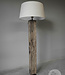 Be-Uniq Rustiek Houten Vloerlamp Delhi | H137 x B15 x D10 cm