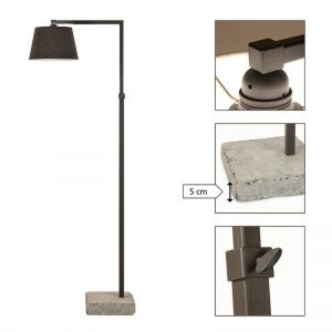 Frezoli Lacio Vloerlamp | Loodkleur | H125 - 155 cm